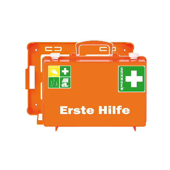 Trousse de premiers secours SN-CD orange avec contenu standard conforme à la norme DIN 13157