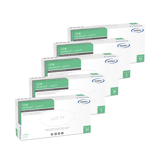 Gants d'examen en latex MaiMed-soft PF non stériles et sans poudre 100 pièces/boîte