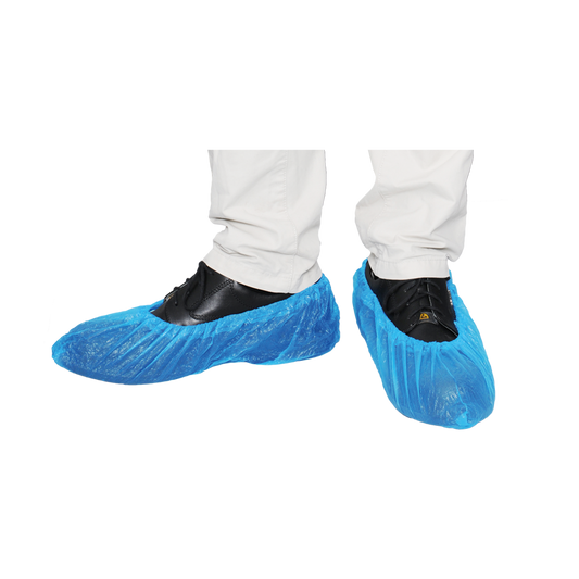 MaiMed-Cover CPE overschoenen Wegwerpoverschoenen van CPE, blauw, 100 stuks/pak. | Pak (100 stuks)