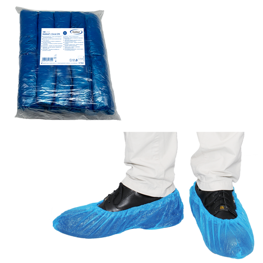 MaiMed-Cover CPE overschoenen Wegwerpoverschoenen van CPE, blauw, 100 stuks/pak. | Pak (100 stuks)