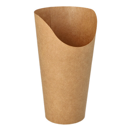 Die PAPSTAR 50 Wrap Cups der PAPSTAR GmbH sind braune, kegelförmige Pappbecher, ideal für umweltfreundliche Wraps auf Partys und Veranstaltungen, dargestellt auf weißem Hintergrund.