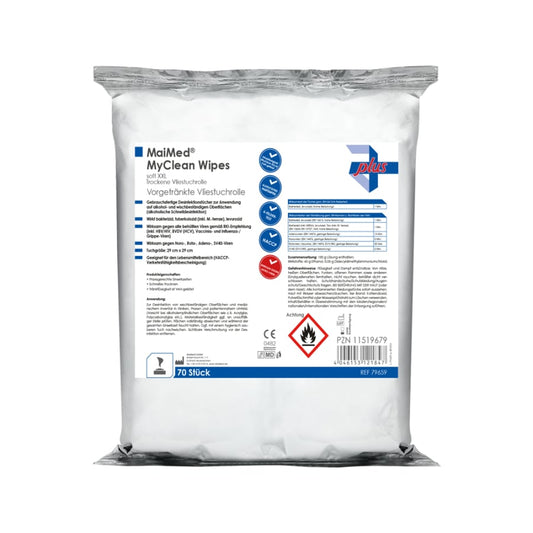 MaiMed MyClean Wipes zacht XXL desi doekjes, navulling 70 vellen, onverzadigd, 28x30cm | Pak (70 vellen)