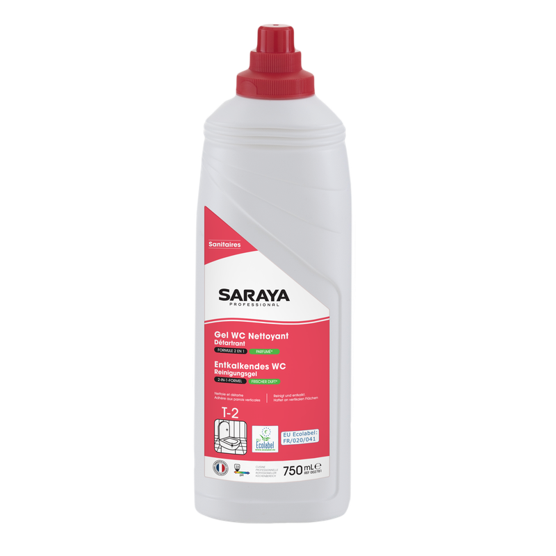 Saraya gel nettoyant toilette Ecolabel | Bouteille (750 ml)