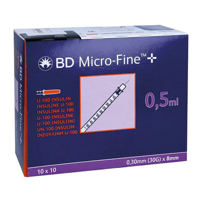 Seringue à insuline Micro-Fine Plus | Paquet (100 pièces)