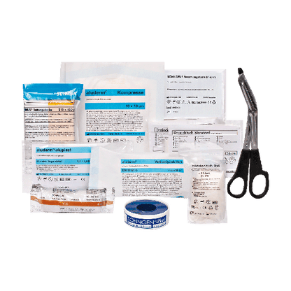 Trousse de premiers secours « Austria » orange pour véhicules à une voie, conforme à la norme ÖNORM V 5100