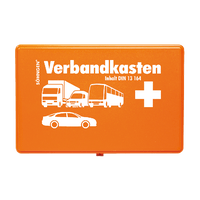 Lege auto-EHBO-doos van kunststof, oranje