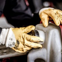 Gants en nitrile NITRAS, couleur naturelle/jaune