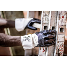 Gants en nitrile NITRAS, couleur naturelle/bleu