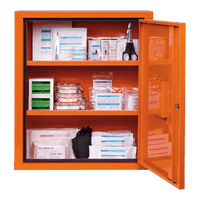EUROSAFE-EHBO-kast, oranje, met inhoud conform ÖNORM Z 1020 2