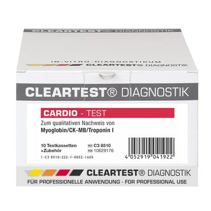 Cleartest Cardio, Pack : 5 cassettes de test Myoglobine/CK-MB/Trop I | Pack (5 essais)