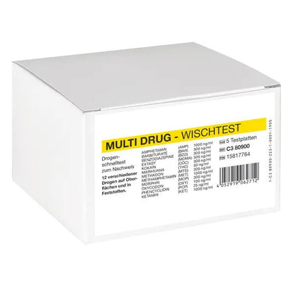 Test par lingettes Cleartest Multi Drug, combinaison de médicaments 12 fois, plaque de test