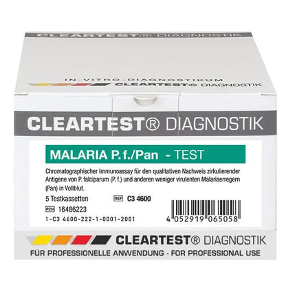 Cleartest Malaria P.f./Pan Pack : 5 cassettes de test | Pack (5 essais)