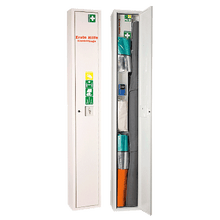 Armoire sur pied avec civière de premiers secours, blanche