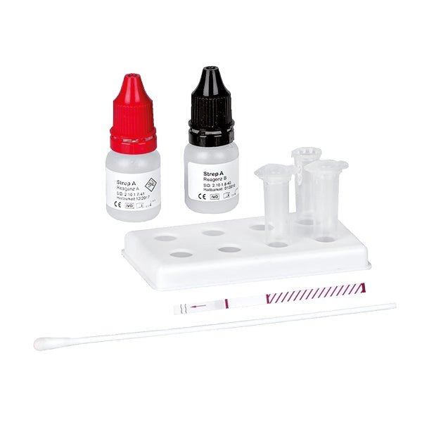 Cleartest Strep-A Eco Pack : 25 bandelettes réactives, accessoires compris (sans solution de contrôle | Pack (25 tests)