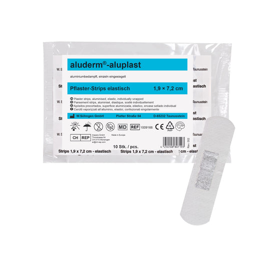 aluderm®-aluplast elastische strips 1,9 x 7,2 cm, 10 stuks