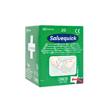 Lingettes nettoyantes pour plaies Salvequick : boîte de 20 pièces, carton de 20 pièces