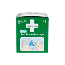 Bandage en mousse souple Cederroth bleu 2 m x 6 cn - Recharge 51011011