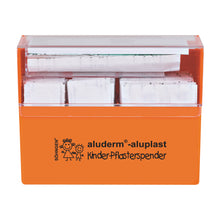 Pleisterdispenser voor kinderen, gevuld met aluderm®-aluplast