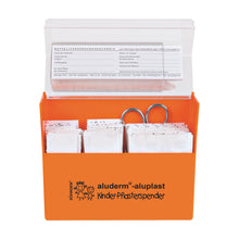 Pleisterdispenser voor kinderen, gevuld met aluderm®-aluplast