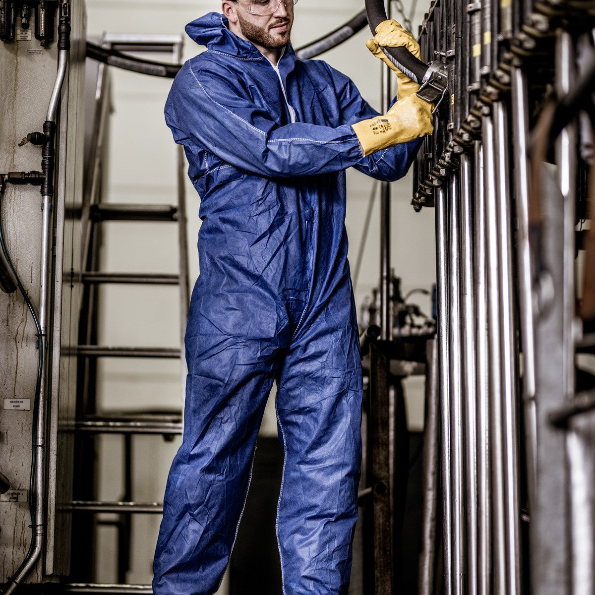 NITRAS POLYSAFE BASIC II, overall met chemische bescherming, koningsblauw