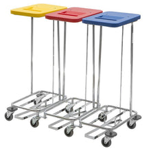 VERMOP Meditrans triple wasmand, met deksel en pedaal 1 stuk