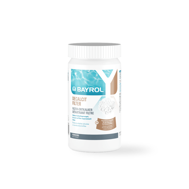 BAYROL Decalcit Filtre 1 kg Granulat haute efficacité pour un détartrage rapide | Boîte (1 kg) 