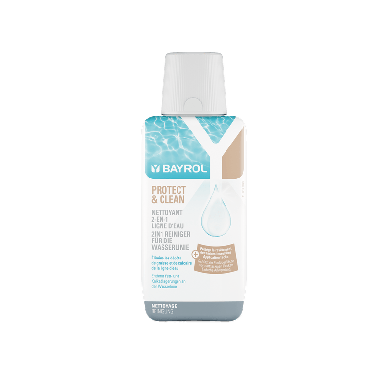 BAYROL Protect & Clean 350 ml waterlijn tijdens het seizoen, helemaal zonder zoutzuur | Fles (350 ml) 