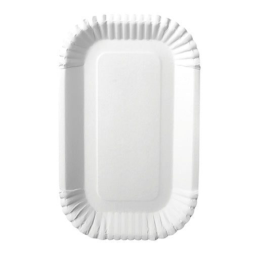 De PAPSTAR 100 schalen, karton "pure" rechthoekig wit van PAPSTAR GmbH zijn rechthoekige witte kartonnen borden met een gegolfde, geribbelde rand - perfect voor de horeca en een milieuvriendelijke keuze.