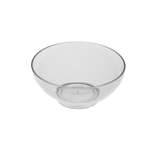 Les bols à fingerfood Starpak 50, PS transparent, sont des bols en plastique ronds et transparents avec une large ouverture sur le dessus - parfaits pour servir des amuse-gueules lors d'événements, illustrés sur un fond blanc simple.