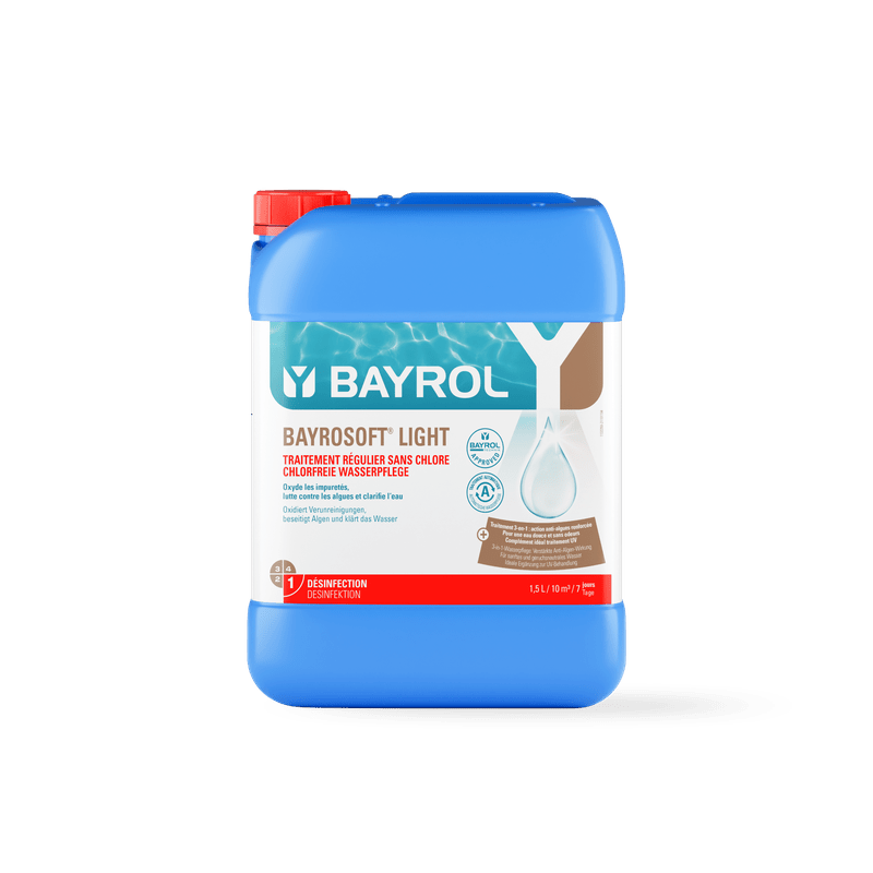 BAYROL Bayrosoft® Light 20 L à base d'oxygène actif pour la désinfection