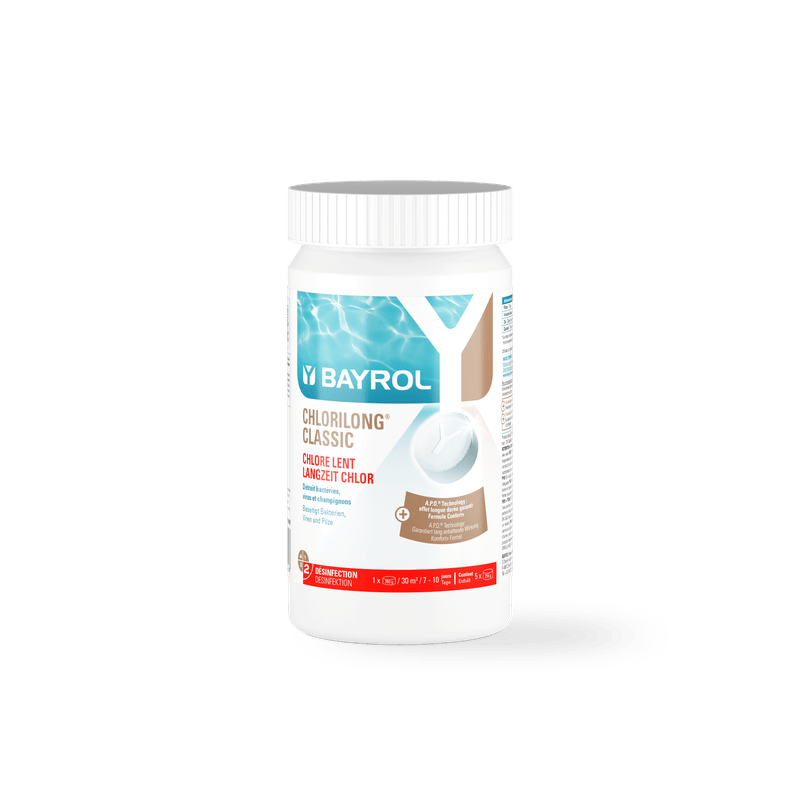BAYROL Chlorilong® CLASSIC langzaam oplossende chloortabletten voor zwembaden