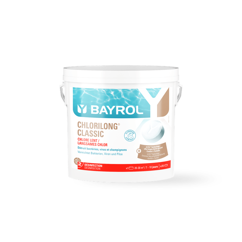BAYROL Chlorilong® CLASSIC langzaam oplossende chloortabletten voor zwembaden