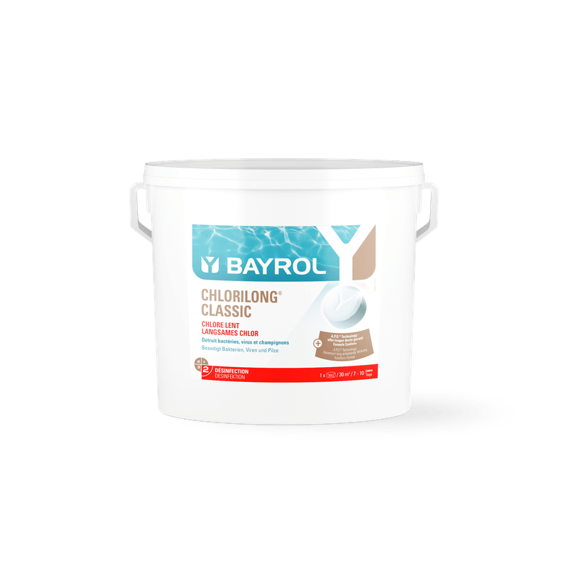 BAYROL Chlorilong® CLASSIC langzaam oplossende chloortabletten voor zwembaden