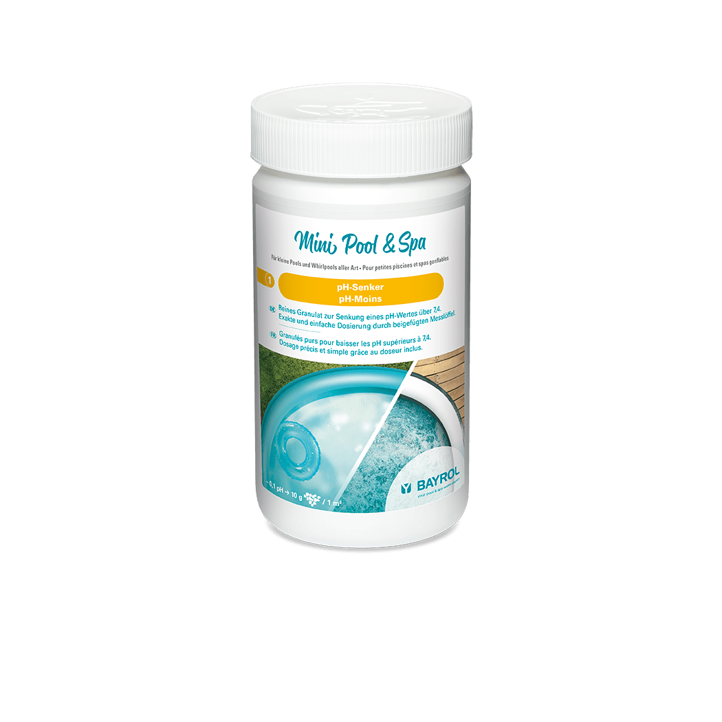 BAYROL Mini Pool & Spa pH-verlager 1,5 kg Snel werkend met doseerlepel | Bus (1500 g) 
