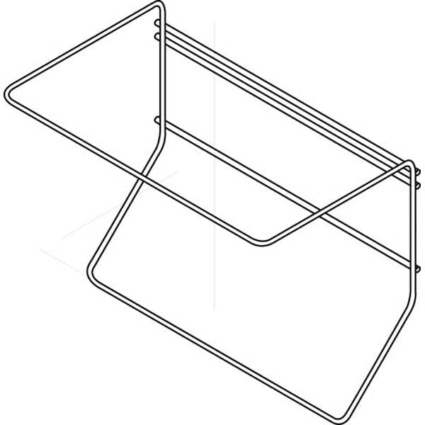 Vue sublime : Support de bidon en fil métallique simple 1 x 5 litres en acier inoxydable de Diversey Deutschland GmbH & Co. OHG, avec côtés ouverts et deux barres supérieures - idéal pour le stockage efficace d'un bidon de 5 litres.
