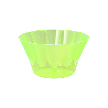 De Starpak 66 ijs- en dessertschalen zijn doorschijnende, lichtgroene kunststofschalen (300 ml, Ø 11 cm, 6,5 cm), ideaal voor desserts en ijs; hier afgebeeld tegen een eenvoudige witte achtergrond. (66 stuks).