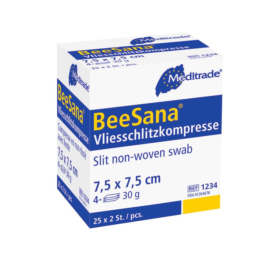 Compresse fendue en polaire BeeSana®, stérile, 4 fois