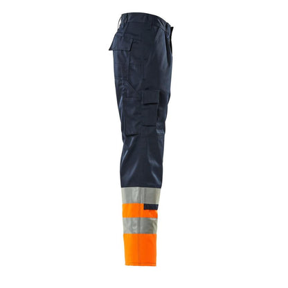 Pantalon MASCOT® Patos, bleu marine/orange haute visibilité