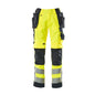 MASCOT® Wigan pantalon d'artisan, jaune haute visibilité/noir-bleu