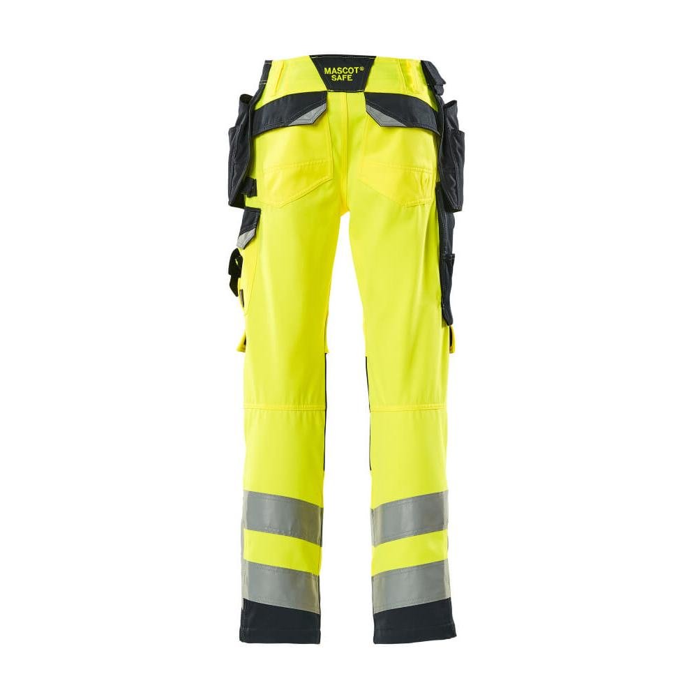 MASCOT® Wigan pantalon d'artisan, jaune haute visibilité/noir-bleu
