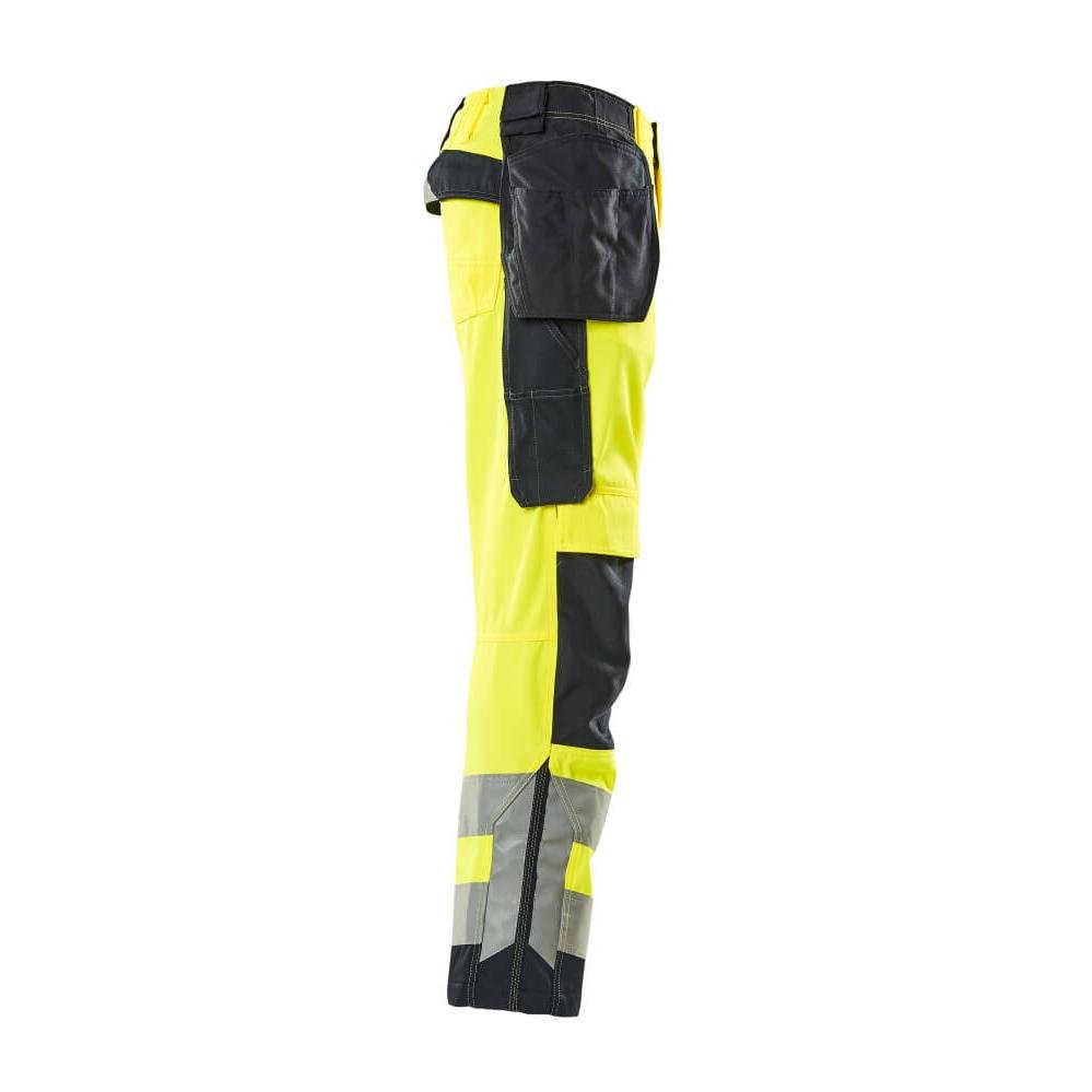MASCOT® Wigan pantalon d'artisan, jaune haute visibilité/noir-bleu
