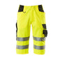 MASCOT® Luton pantalon trois-quarts, jaune/noir haute visibilité