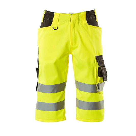 MASCOT® Luton pantalon trois-quarts, jaune haute visibilité/anthracite foncé