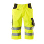 MASCOT® Luton pantalon trois-quarts, jaune haute visibilité/anthracite foncé