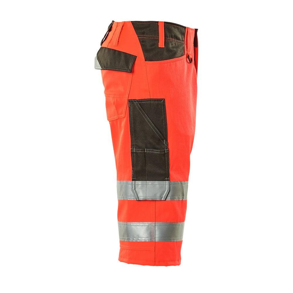 MASCOT® Luton pantalon trois-quarts, rouge haute visibilité/anthracite foncé