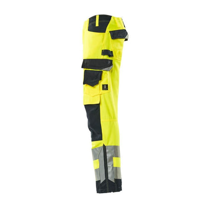 MASCOT® Kendal pantalon haute visibilité jaune/noir-bleu