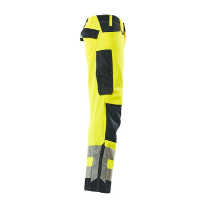 MASCOT® Kendal pantalon haute visibilité jaune/noir-bleu