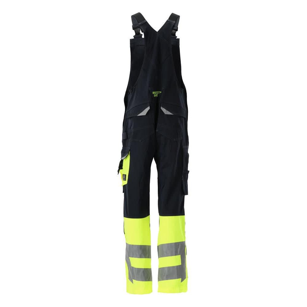 MASCOT® Sunderland tuinbroek, zwartblauw/fluo geel