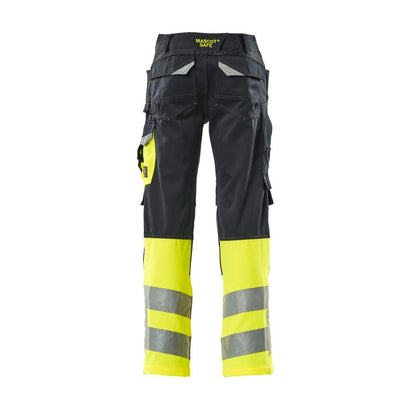 MASCOT® Leeds broek, zwartblauw/signaleringsgeel