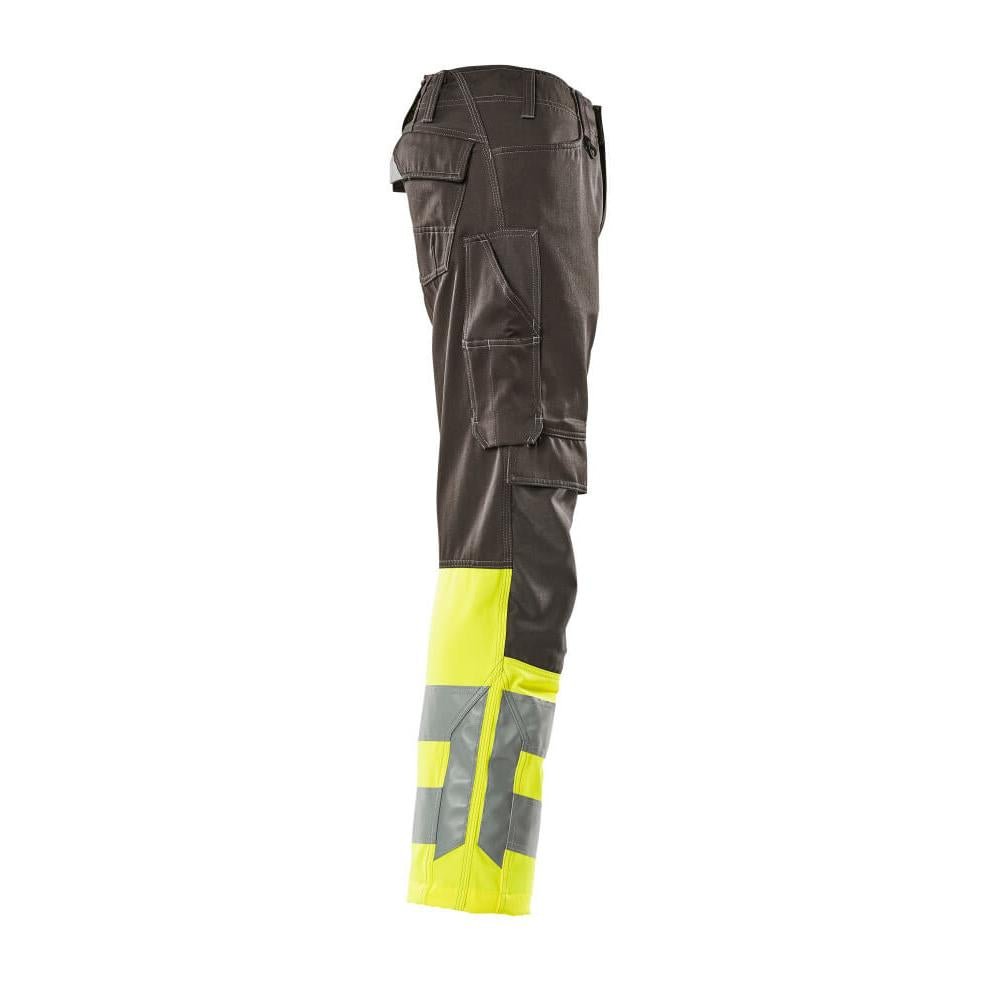 Pantalon MASCOT® Leeds, anthracite foncé/jaune haute visibilité